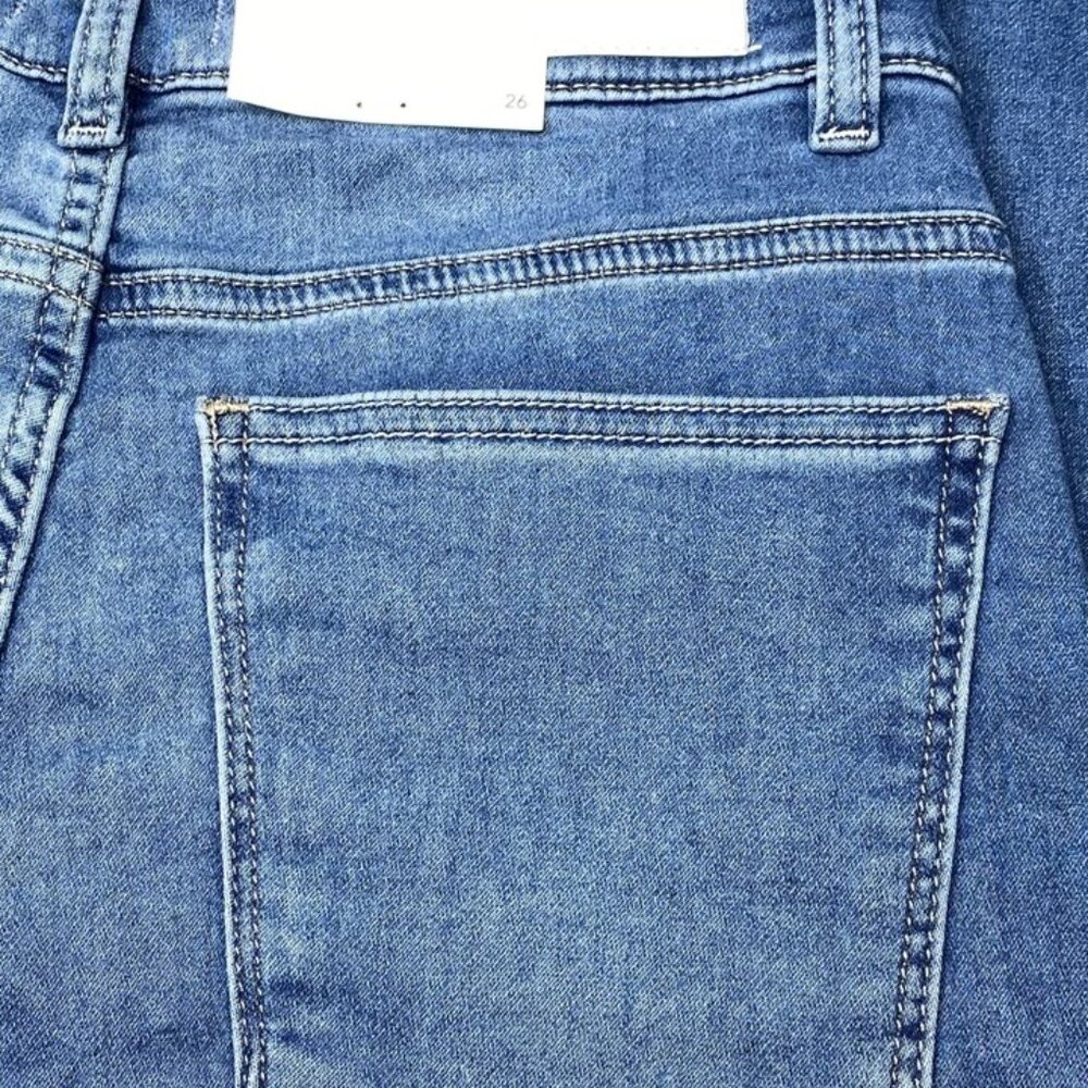 NEW DL1961 Women's Hepburn Wide Leg Jeans Size 26 Blue – High Rise, 32" Inseam - Picture 2 of 8